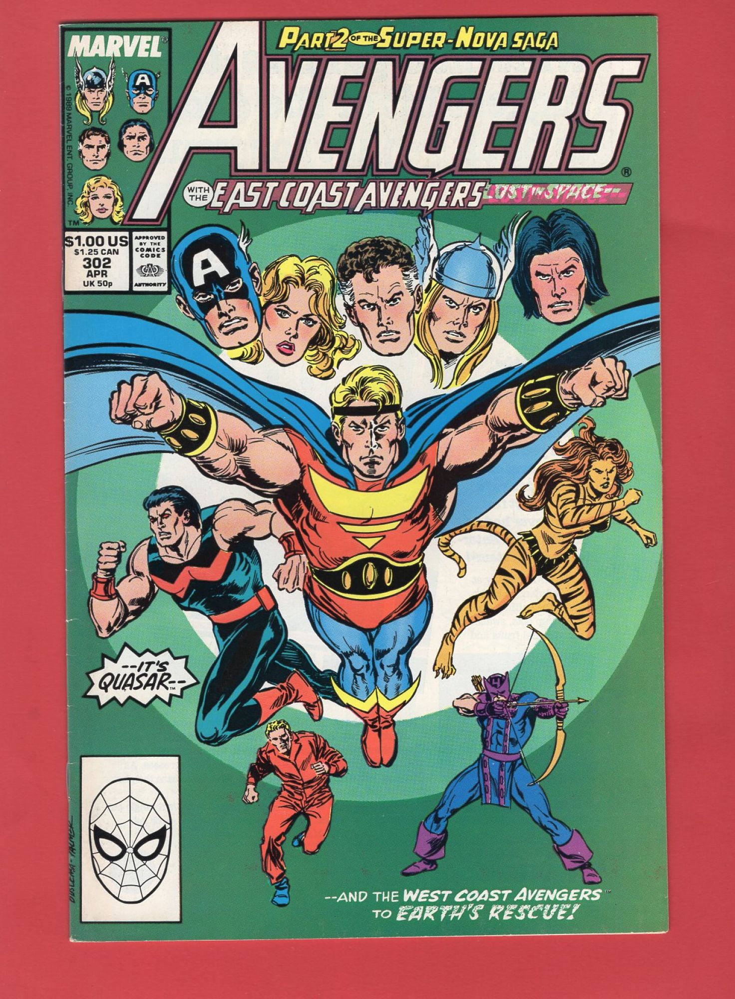 Avengers #302, Apr 1989, 7.5 VF-