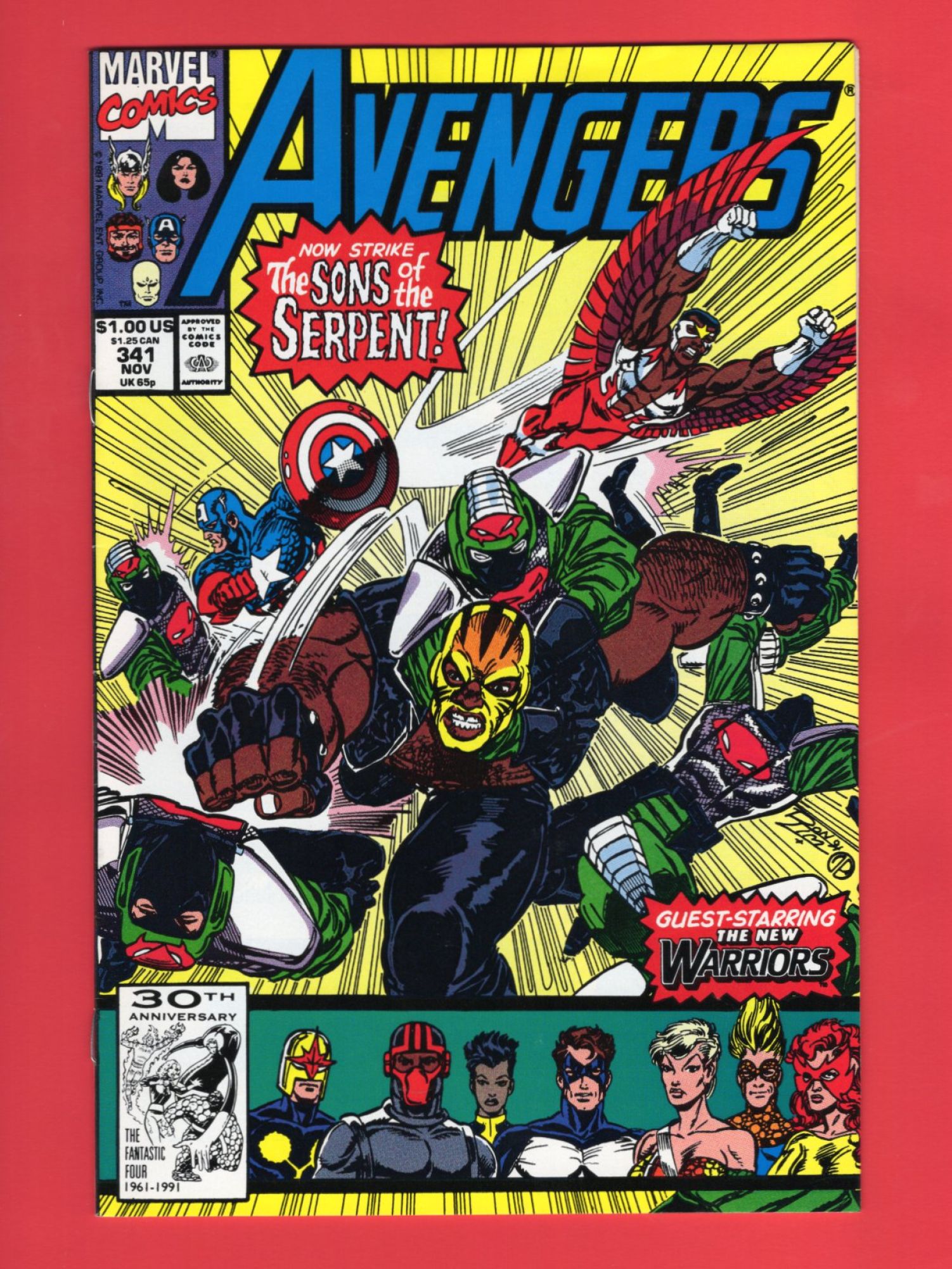 Avengers #341, Nov 1991, 9.2 NM-