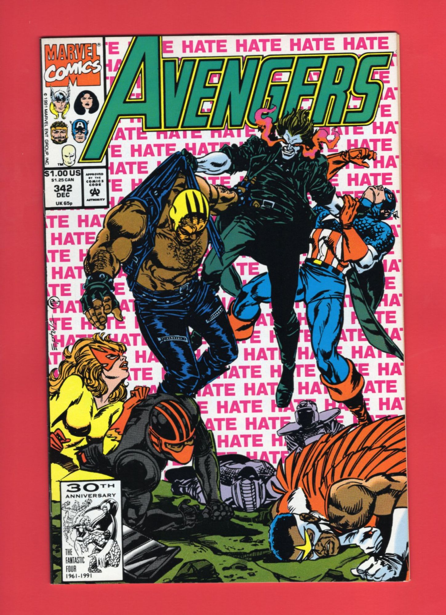 Avengers #342, Dec 1991, 9.2 NM-