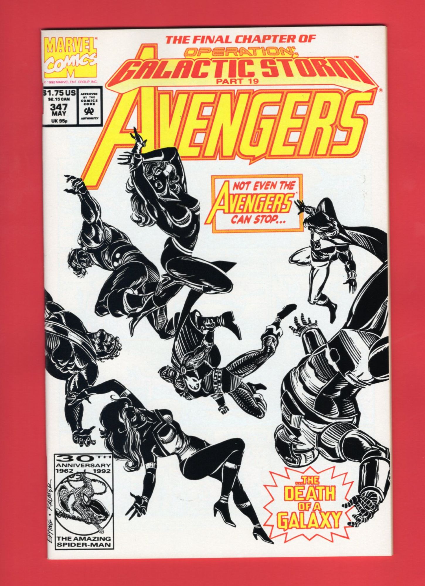 Avengers #347, May 1992, 9.2 NM-