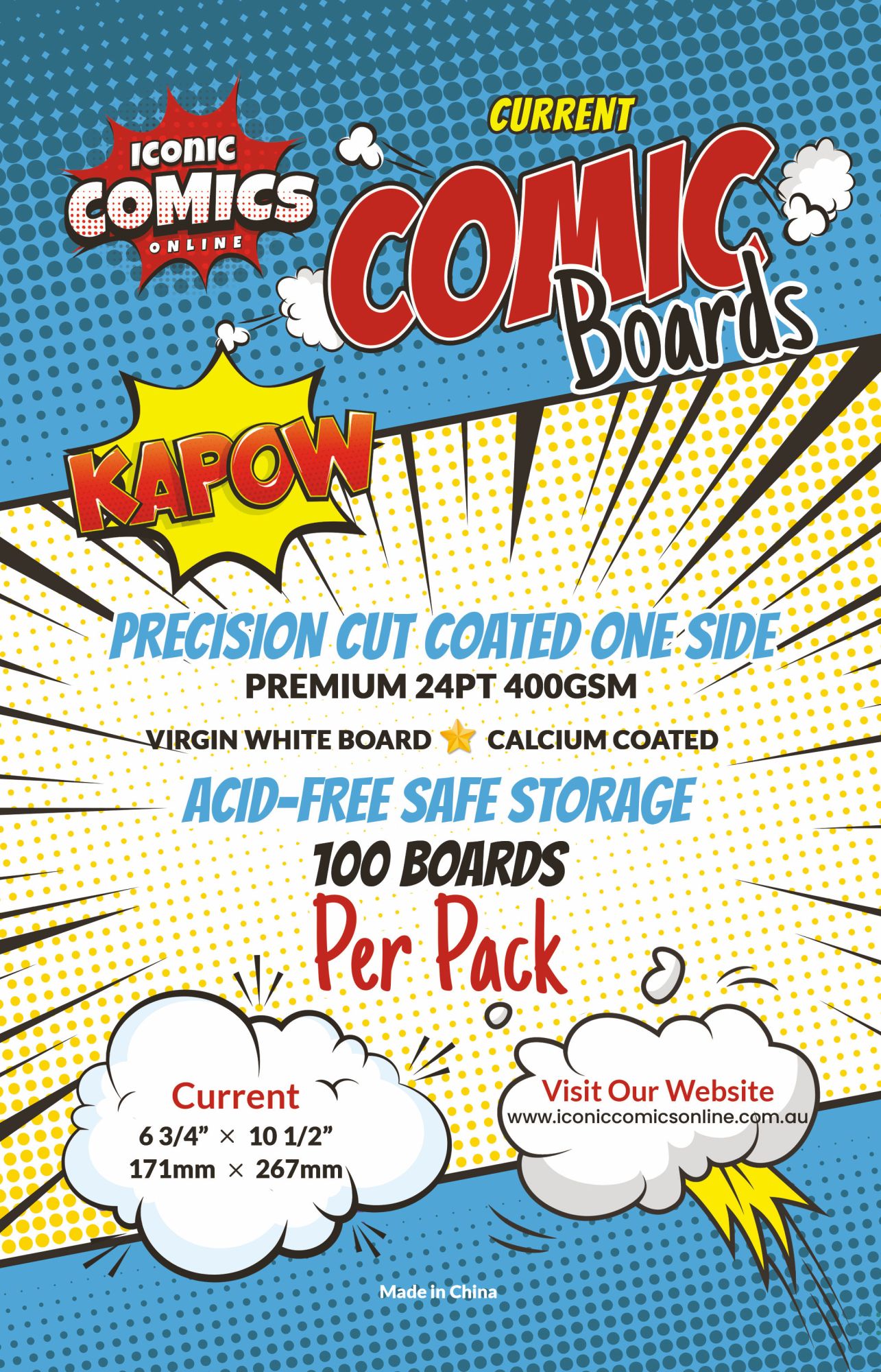 Iconic Comics Online Current Backing Boards (5 x Pack-100)