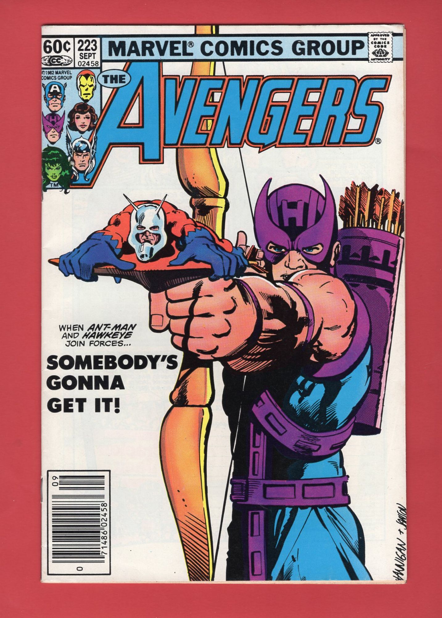 Avengers #223, Sep 1982, 8.5 VF+ Newsstand