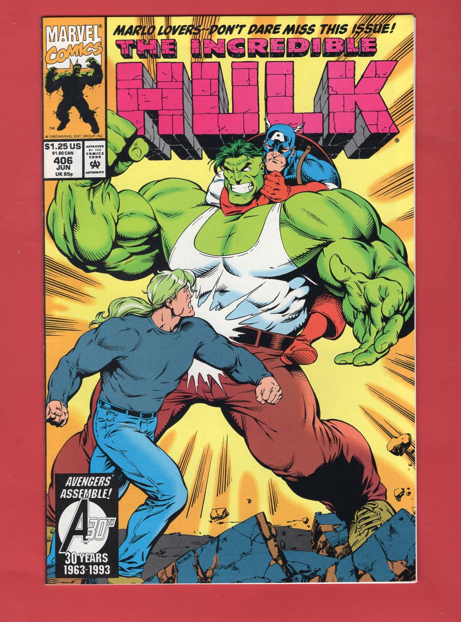 Incredible Hulk #406, Jun 1993, 9.2 NM-